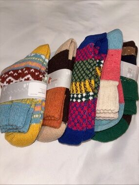5 Pairs Footfox Women/Girl Warm Wool Socks